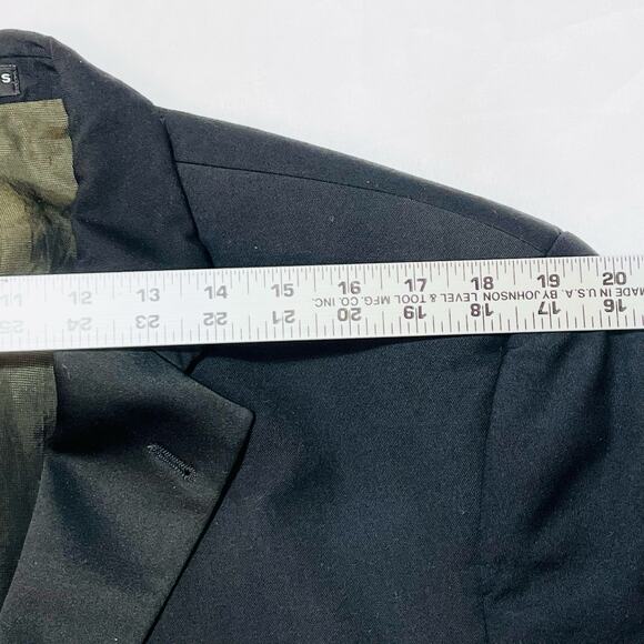 Hugo Boss Womens Wool Blazer 3 Button Lined Vented Pockets Black Used - Picture 5 of 10
